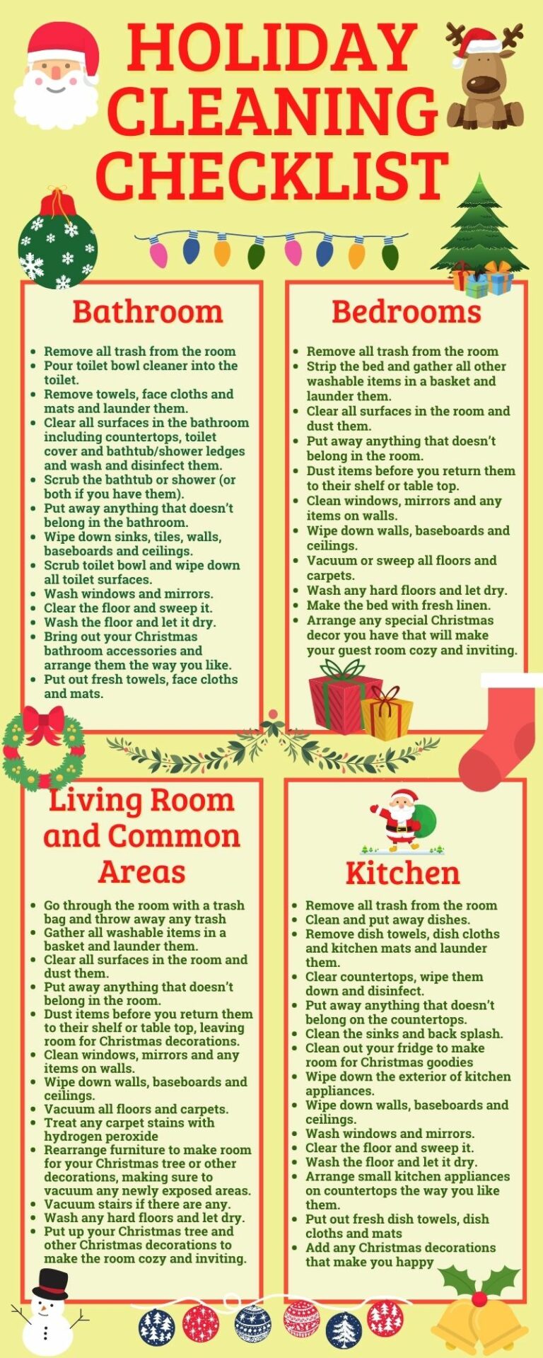 The Easy Christmas Cleaning Guide (with Christmas Cleaning Checklist)