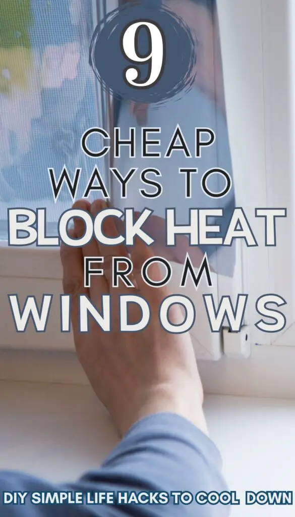 A window shade which is one of our ideas to block heat from windows in a sunlit room.