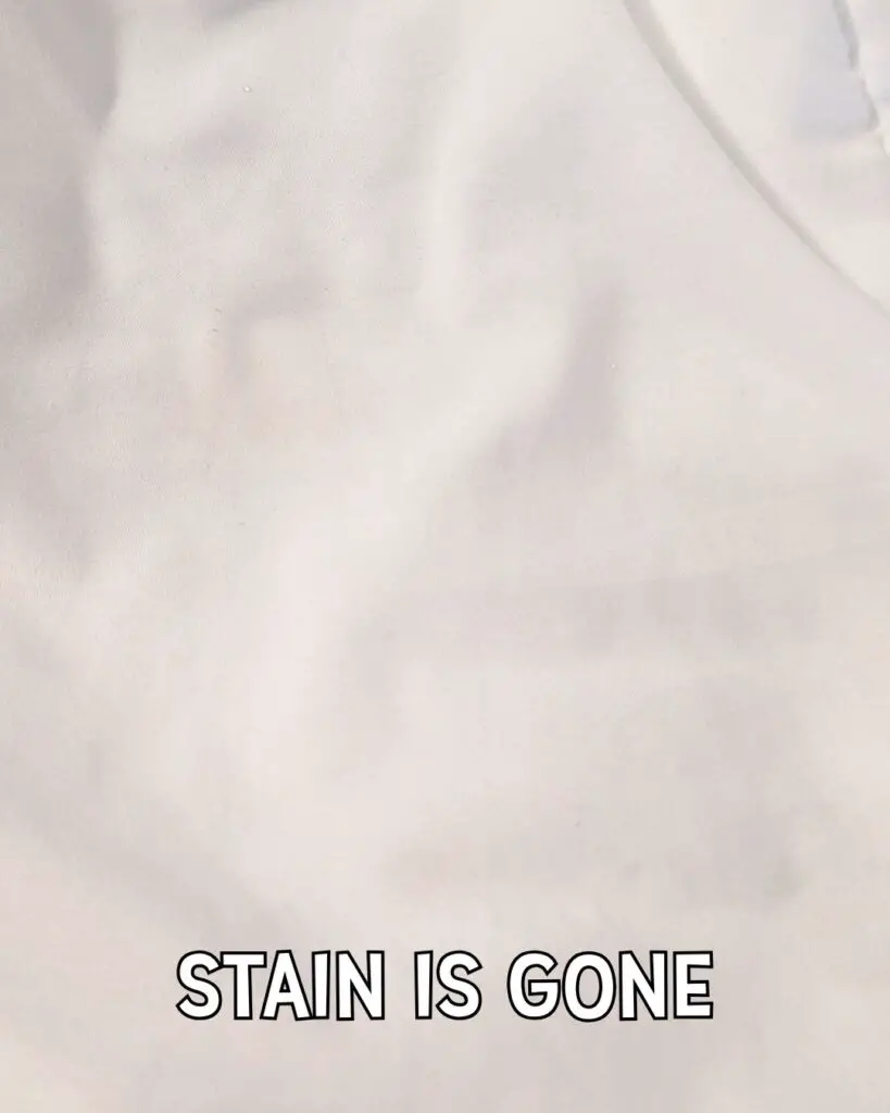 Photo shows clean white bedding after removing blood stains