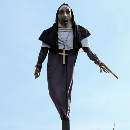 Image of the haunted nun scarecrow