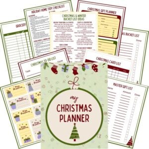 Christmas planner mockup