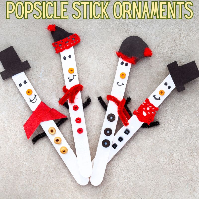popsicle stick ornaments - homemade christmas ornament ideas