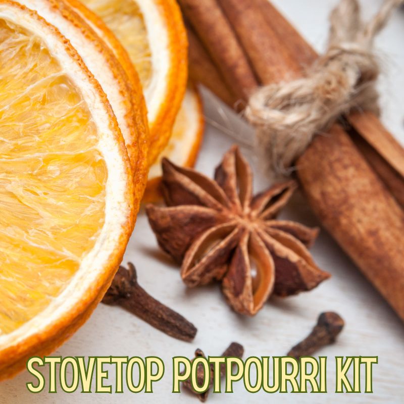 Image of the ingredients for potpourri for a diy christmas gift idea